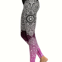 Women's Fuchsia Ombre Leggings Perfect for Yoga & Running