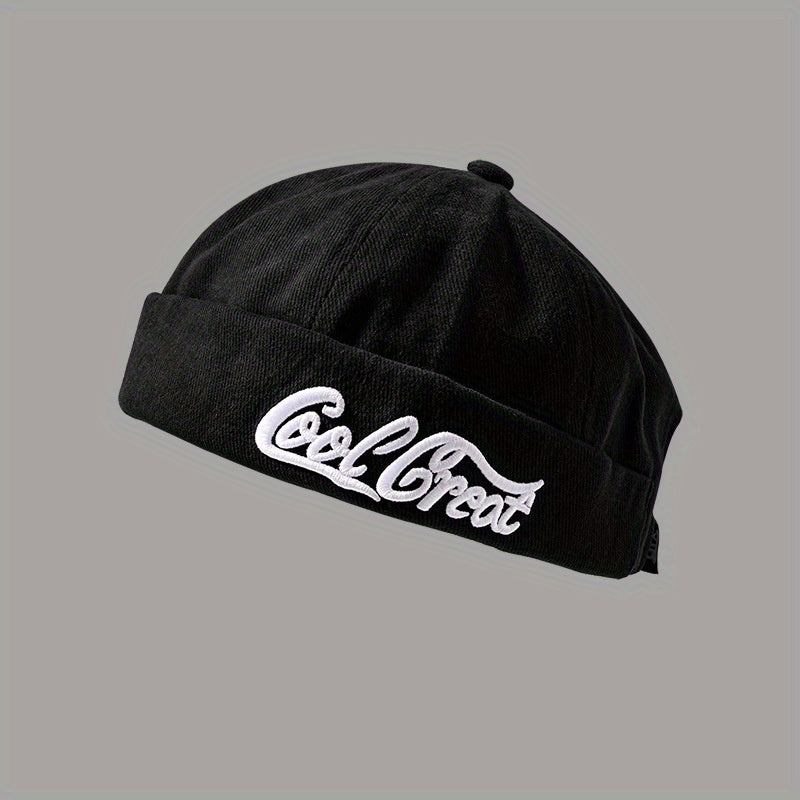 Retro Sailor Hat Embroidered Hip hop Melon Skin Hat