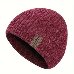 Winter Velvet Beanie Hat Knitted Hat Outdoor Cycling Coldproof Beanie Hat