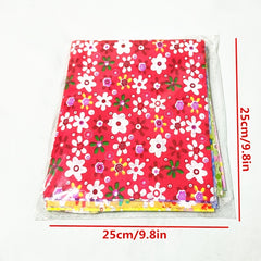 7pcs Ditsy Floral Pattern Cotton Cloth for DIY Patchwork Doll Clothes