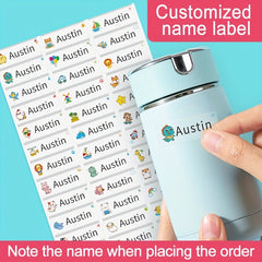 Custom Waterproof Name Sticker 3.4x1 Personalized Label for School Stationery