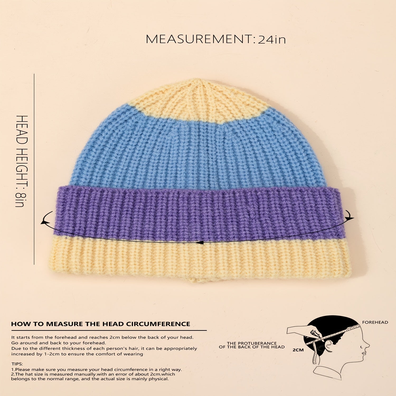 Winter Knit Beanie Hat Men Women Warm Skull Cap