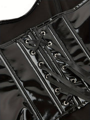 Strapless Corset Bustier Tummy Control Lace Up Body Shaper Women's Lingerie