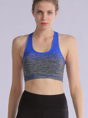 Striped Running Fitness Sports Yoga Bra Racer Back