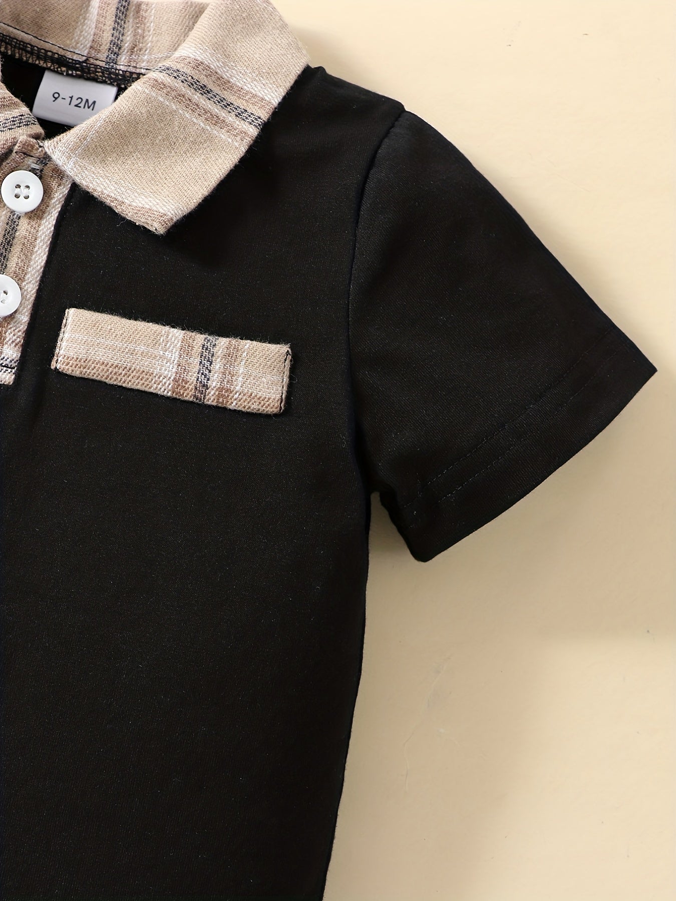 2pcs Baby Boys Casual Polo Shirt & Shorts Set