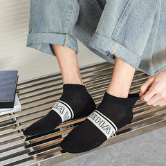 5 Pairs Striped Socks Soft & Lightweight Low Cut Ankle Socks Women's Stockings