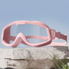 Anti-fog Waterproof Swimming Goggles PC Silicone Large Frame