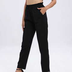 Paper Bag Waist Tapered Pants for Women