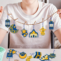 10pcs Paper Moon Stars DIY Hanging Pendants Party Decoration Supplies