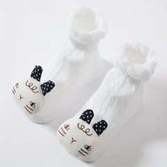 Girls Cartoon Decor Mesh High Socks for Summer & Spring