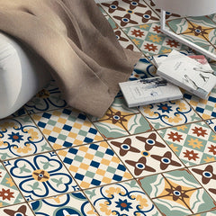 9pcs Moroccan Peel And Stick Tiles Stickers Thick Wallpaper Waterproof