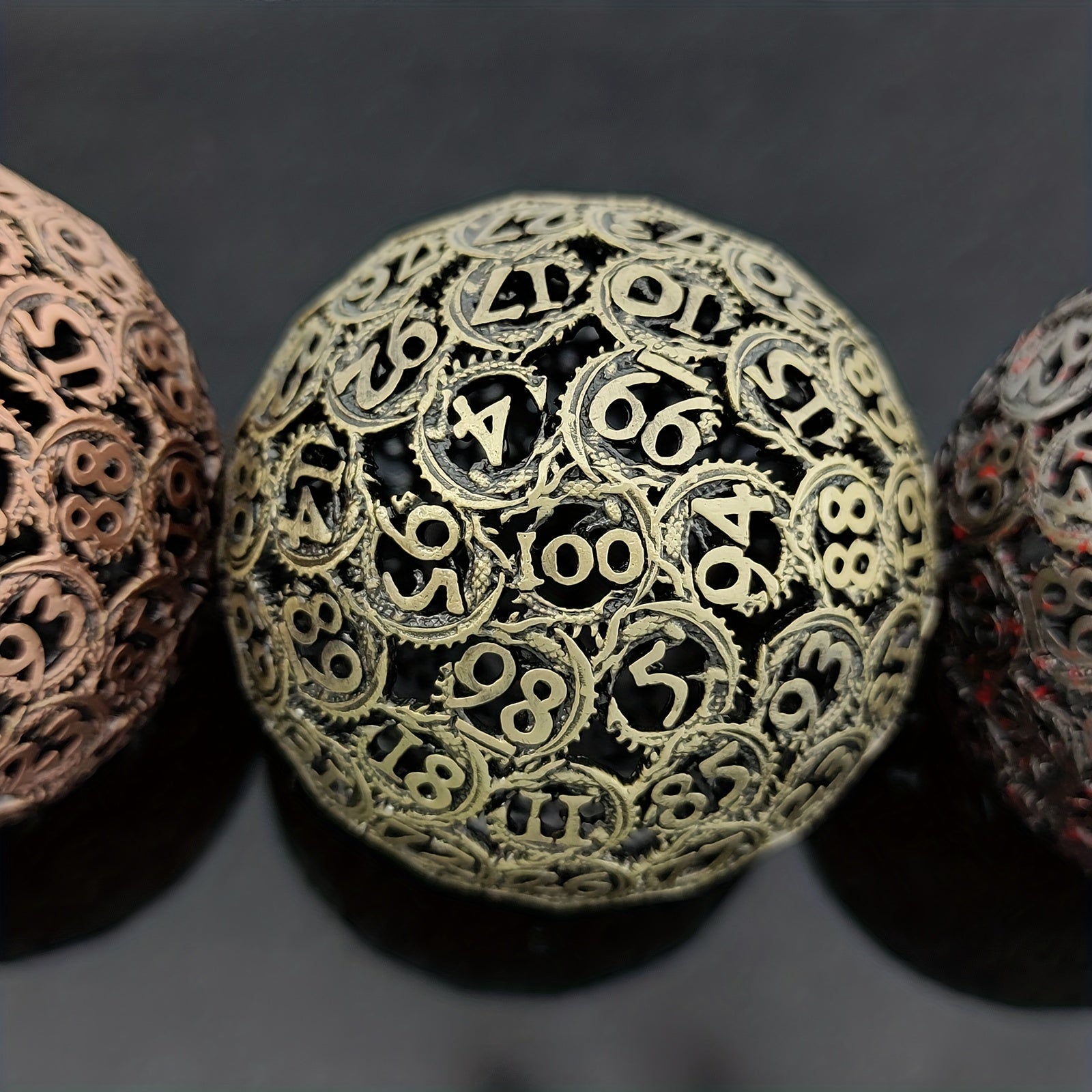 Metal Dragon Hollow D100 Sided Dice