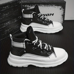 Men's Platform Lace up Boots for Casual Walking