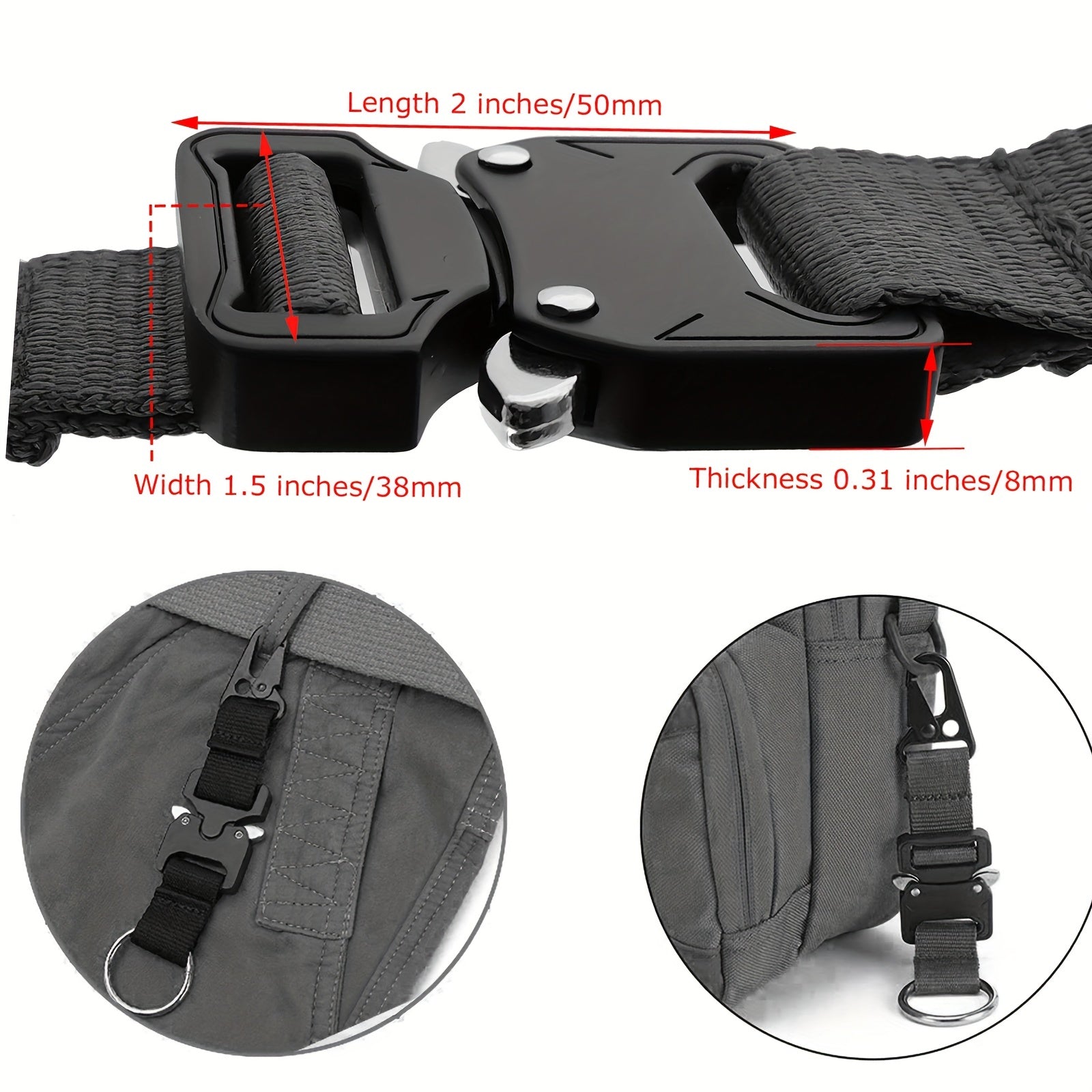 Tactical Key Chain Stainless Steel Buckle Portable Outdoor Accessory