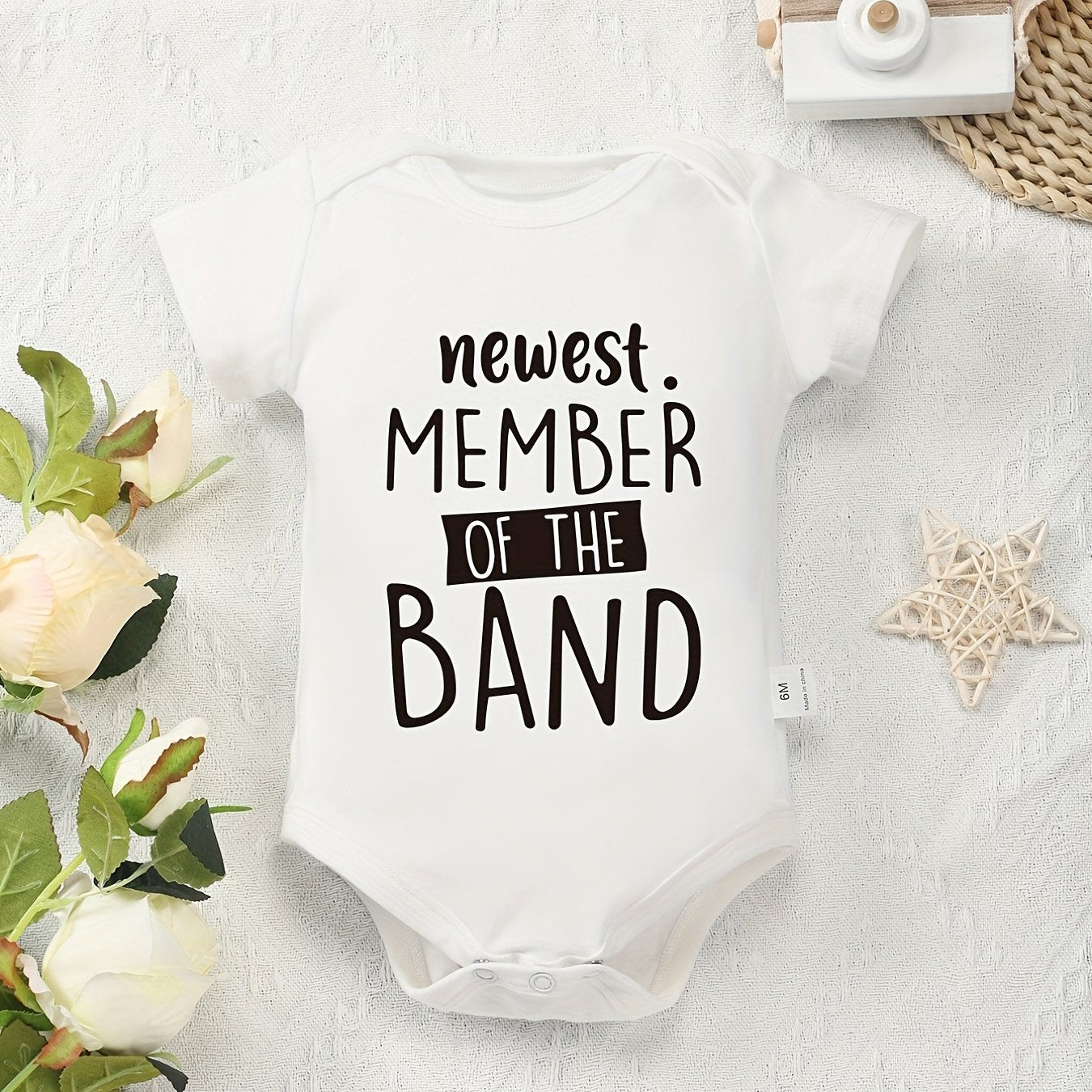 Cotton Baby Bodysuits Letter Print Romper Comfortable Onesies for Summer