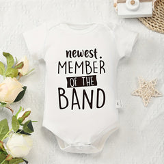 Cotton Baby Bodysuits Letter Print Romper Comfortable Onesies for Summer