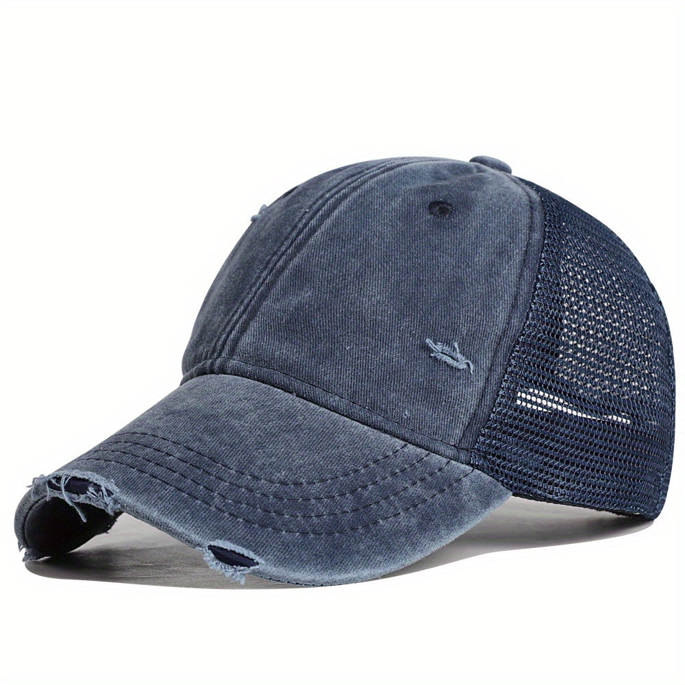 Mesh Baseball Cap Trucker Hat Sunshade Adjustable Hip Hop Outdoor Casual
