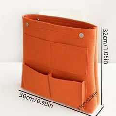Portable Insert Bag Large Capacity Handle Storage Felt Cosmetic Bag