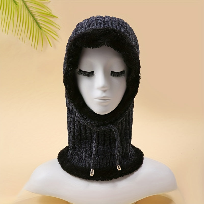 Knitted Plush Balaclava Full Cover Ski Mask Ear Protection