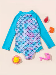 Girls Tie Dye Quick Dry One piece Swimsuit