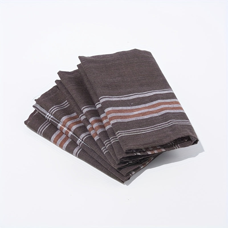 12pcs Classic Men's Plaid Handkerchiefs Vintage Inspired Woven Fabric