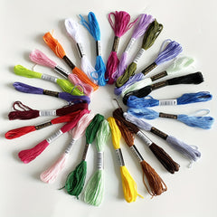 24pcs 24 Colors Cross Stitch Embroidery Thread Set