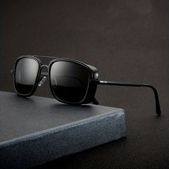 Men's Steampunk Sunglasses UV400 Copper Frame Eyewear with Case
