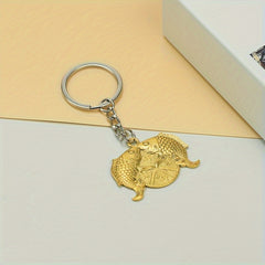 Vintage Lucky Fish Keychain Keyring Pendant Christmas Thanksgiving Gift