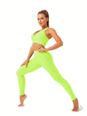 Honeycomb Yoga Leggings With Pocket High Waist Sports Tight Pants