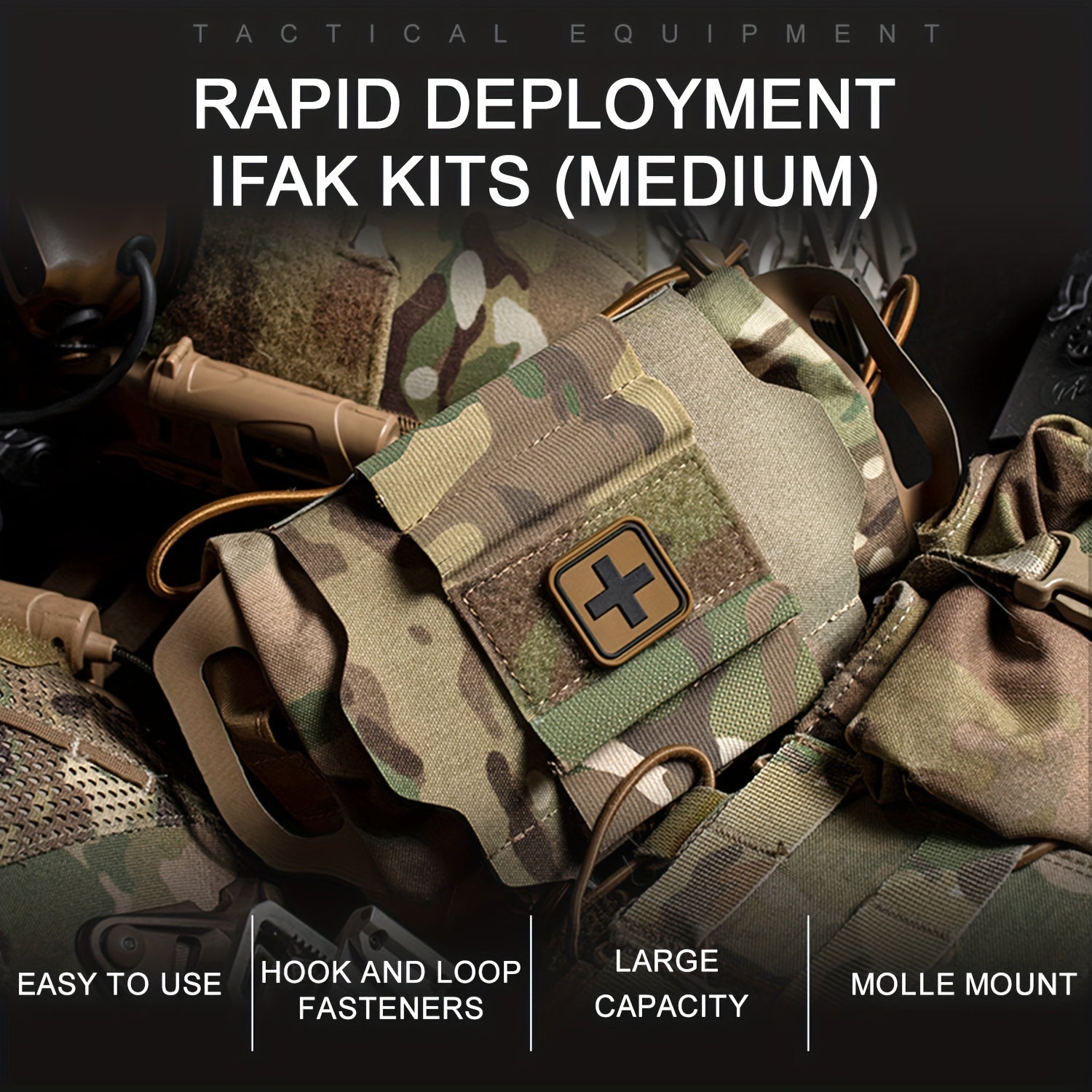 Molle Medical EMT Pouch IFAK First Aid Trauma Kit Bag