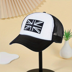 British Flag Trucker Hat Unisex Baseball Cap Lightweight Adjustable Sunscreen