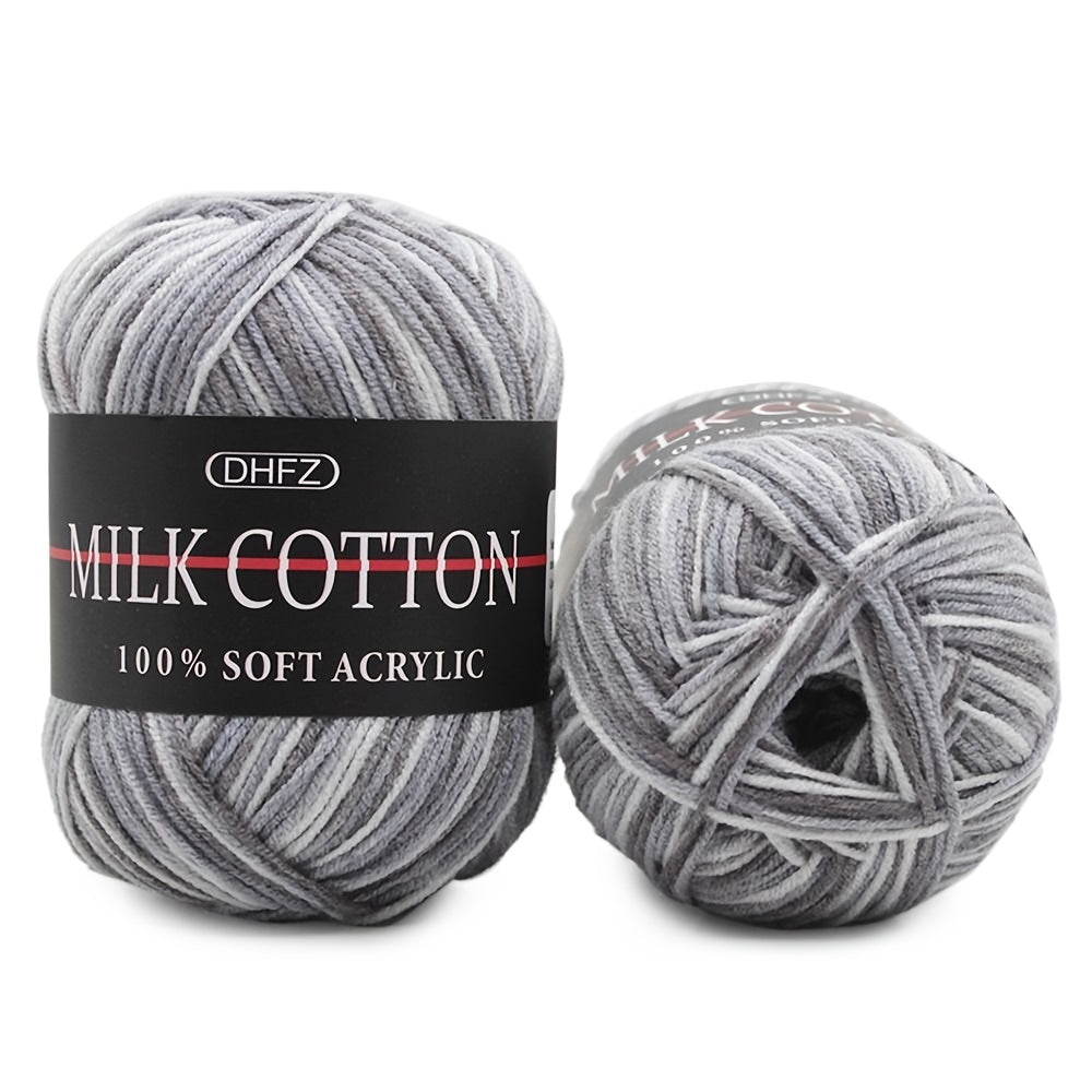 2pcs 6pcs 3ply Milk Cotton Wool Yarn 50g pc Gradual Knitting Wool Yarn