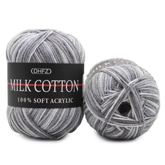 2pcs 6pcs 3ply Milk Cotton Wool Yarn 50g pc Gradual Knitting Wool Yarn