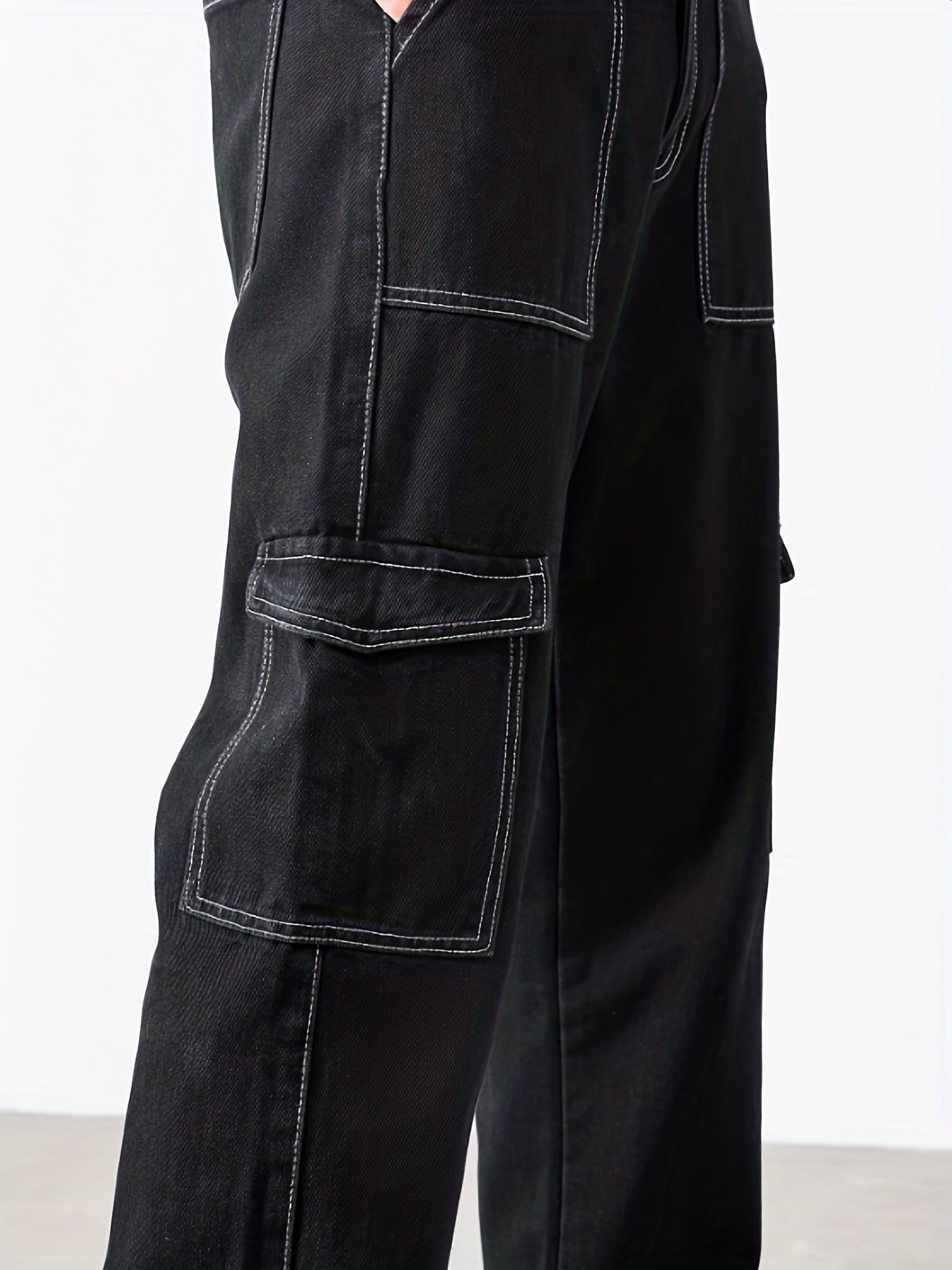 Men's Slim Fit Dark Wash Straight Leg Jeans