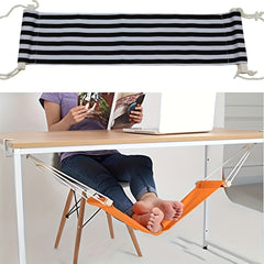 1pc Stripes Portable Footrest Hammock Lazy Leisure Desk Swing Footrest