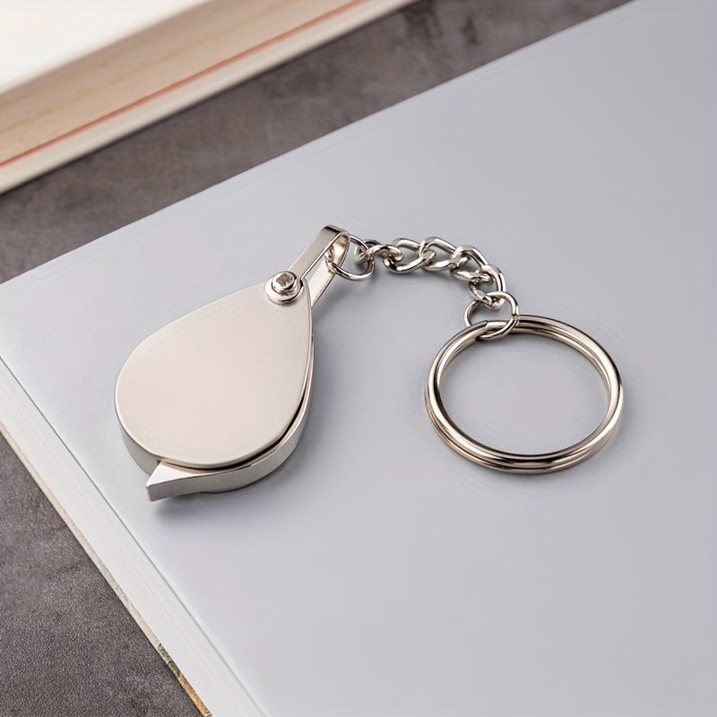 15X Folding Mini Magnifier Key Chain Durable Glass Loupe Pocket Tool