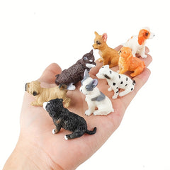20pcs Realistic Mini Dog Figurines Set Hand Painted Detailed Plastic Puppy F