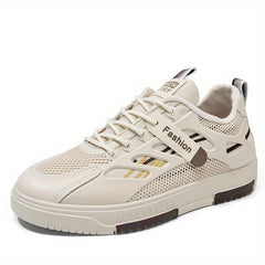 Men's Lace-up Mesh Athletic Sneakers Comfy Breathable Shoes