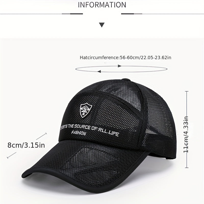Mesh Breathable Sunscreen Baseball Cap for Outdoor Fishing