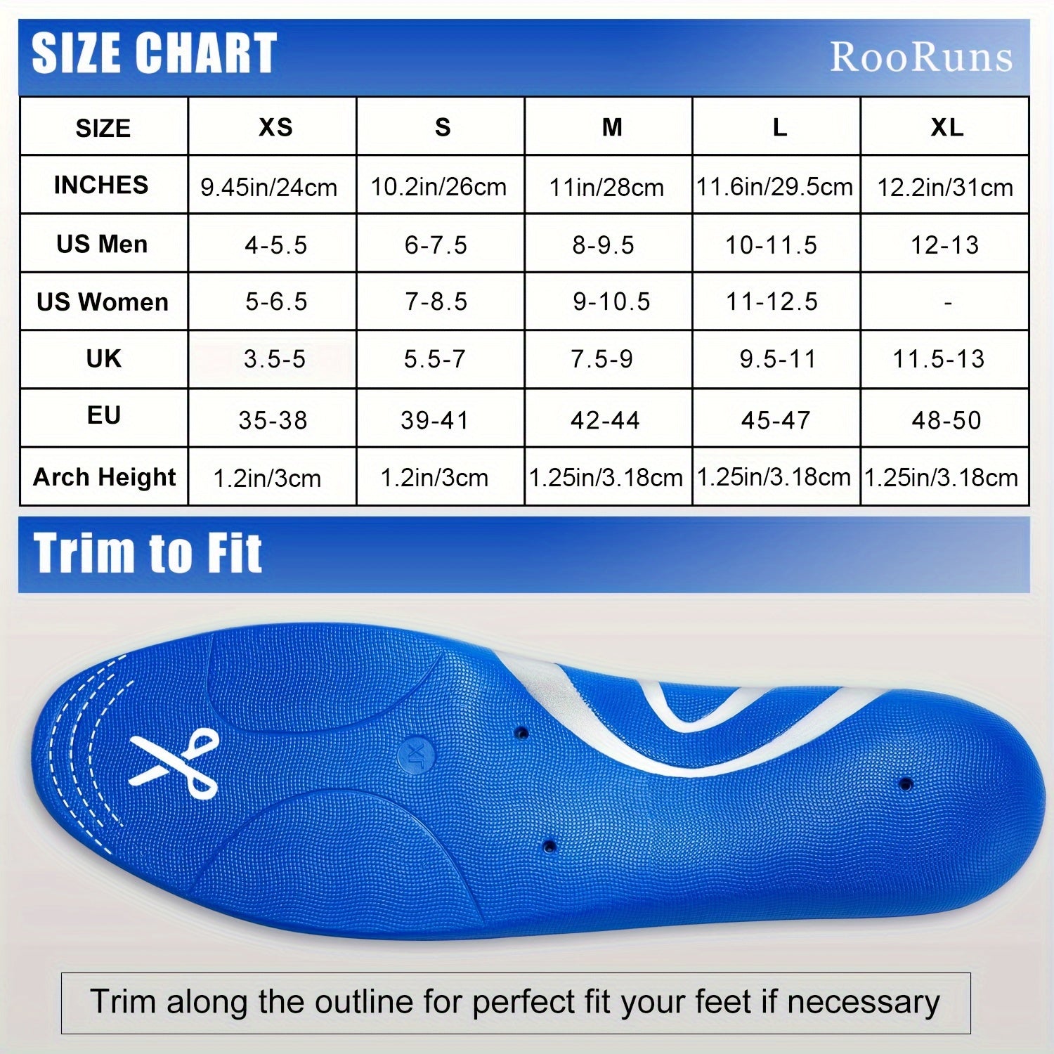Shock Absorption Insoles for Men and Women Arch Support Orthotic Insoles