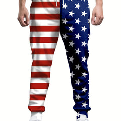 American Flag Print Men's Sweatpants with Pockets Drawstring