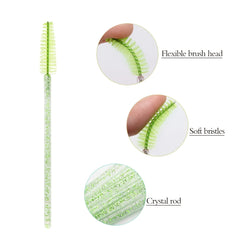 50Pcs Crystal Eyelash Mascara Brushes Wands Makeup Kits Eyelash Brush