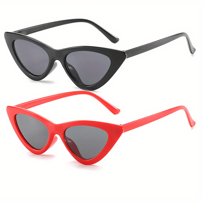 2 Pairs Triangle Cat's Eye Sunglasses for Men