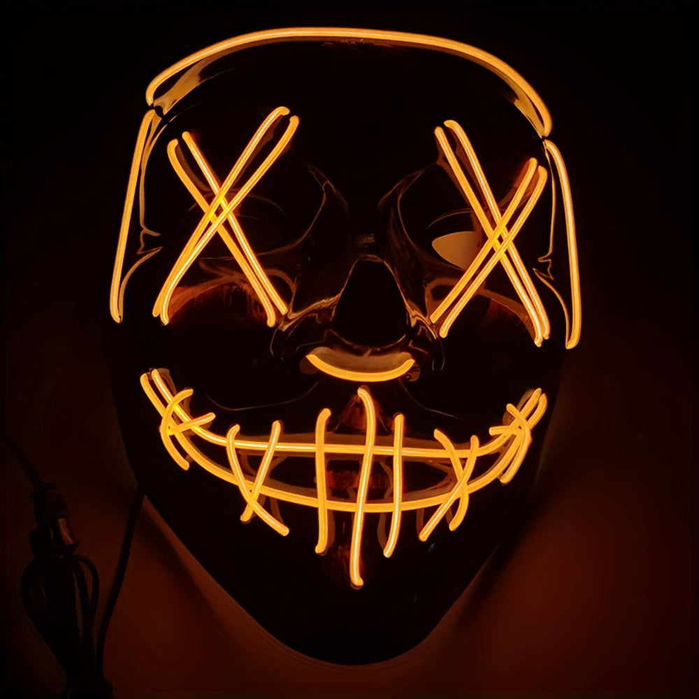 Men's LED Mask Glows In Dark for Parties