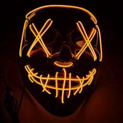 Men's LED Mask Glows In Dark for Parties