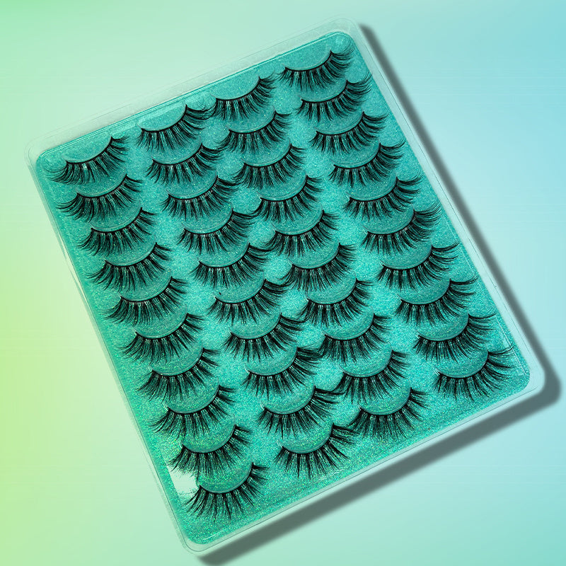 20 Pairs Fluffy Dramatic 3D Faux Mink Lashes for Stage