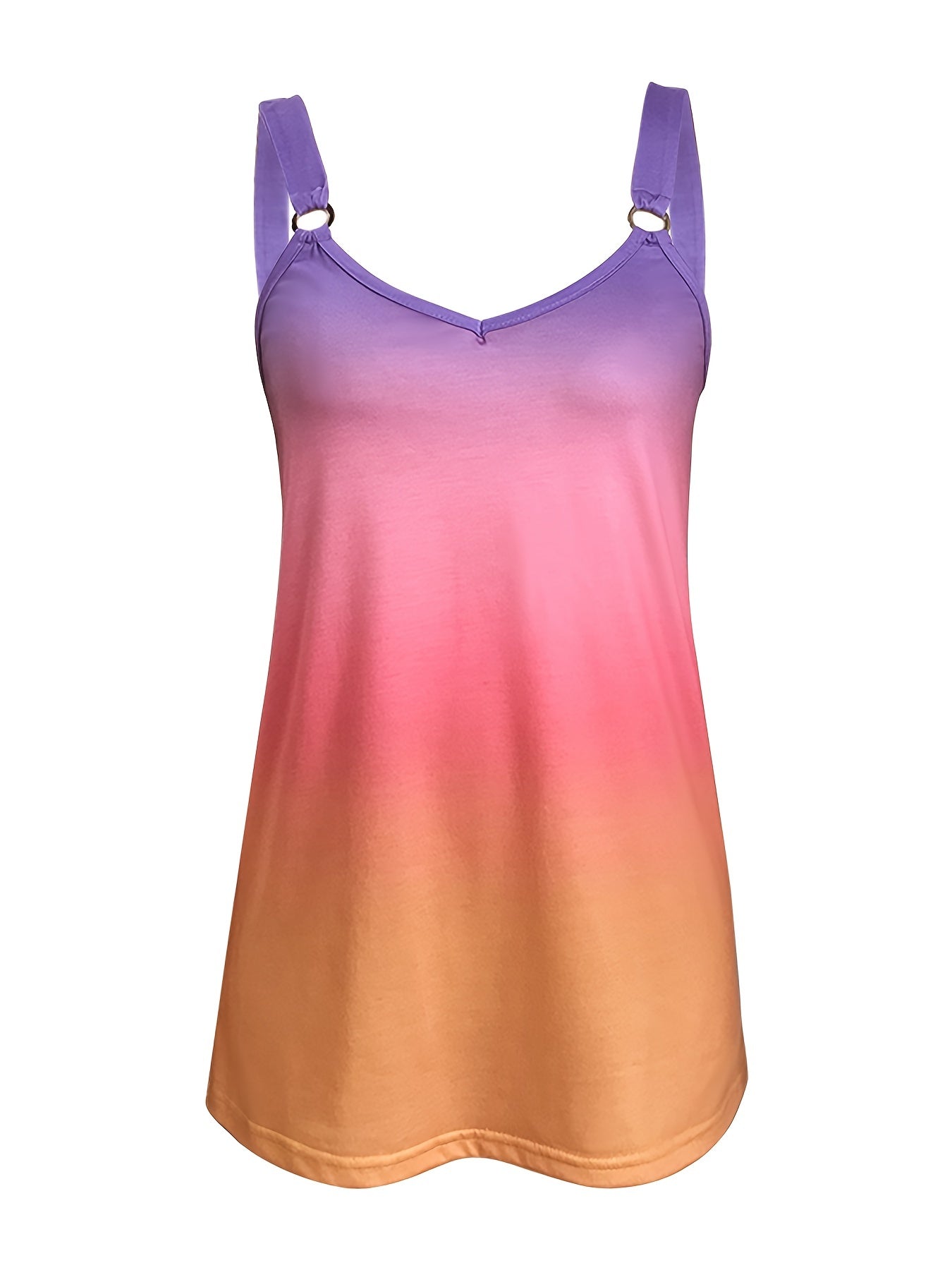 Gradient Sleeveless Loose Cami Top Sexy Summer Stylish Comfy Cami Top