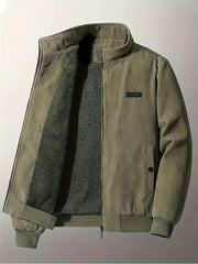 Men's Fleece Zip Jacket Casual Comfortable Coat Fall Winter