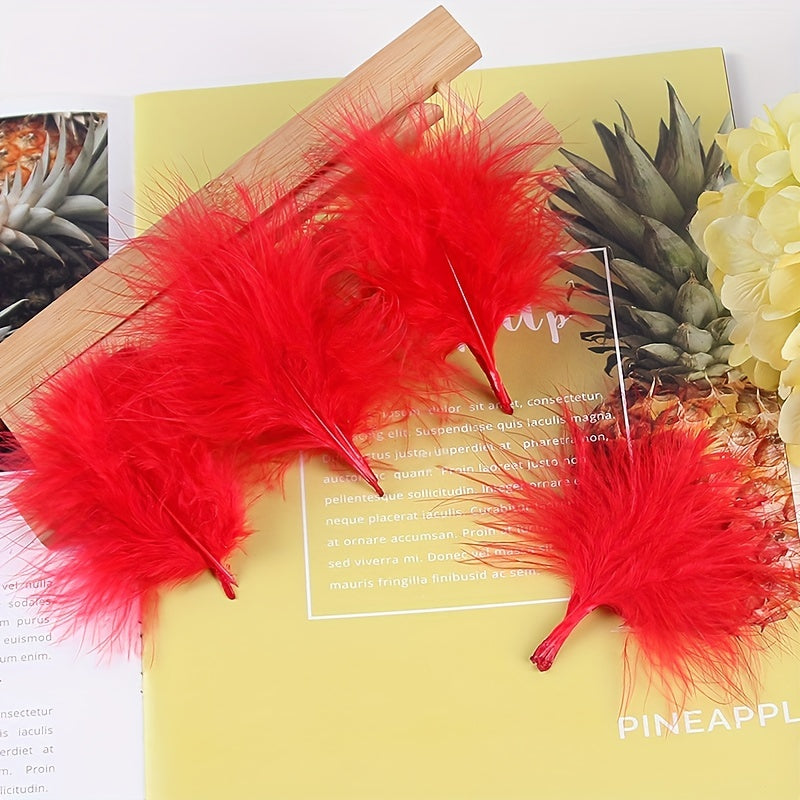 20pcs Natural Red Turkey Feathers 8-15.4inch DIY Crafts Decoration