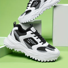 Women's Platform Chunky Sneakers Lace Up Running Shoes